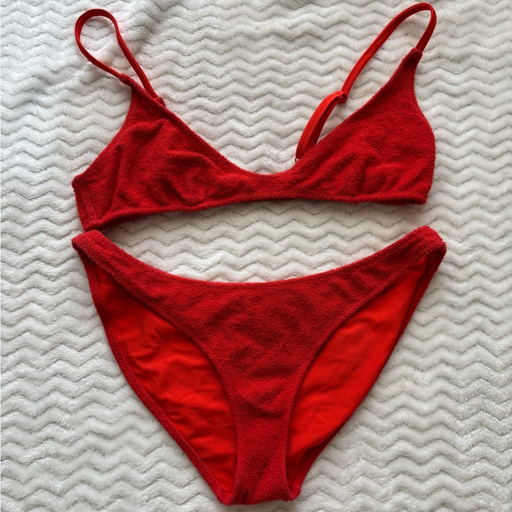 Red Triangl Bikini Set